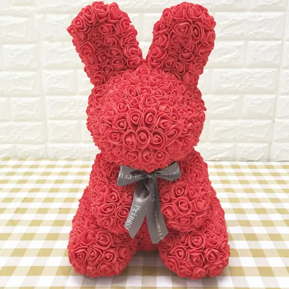 Flower Rose Bunny 40cm ohne Box (verschiedene Farben)