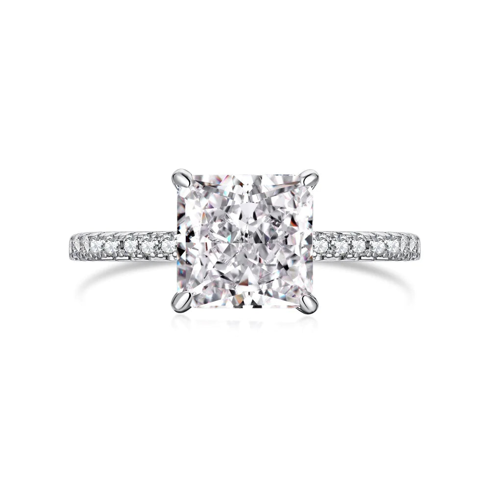 925er Silber Ice Flower Zircon Ring