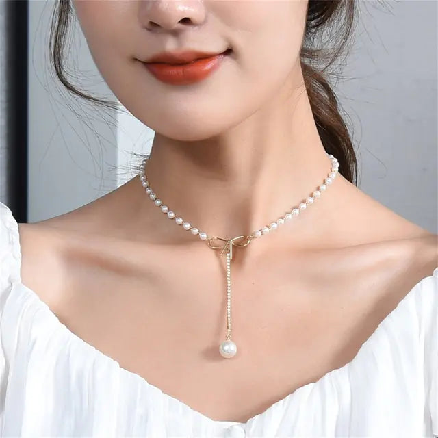 Choker Pearl Necklace (verschiedene Designs)