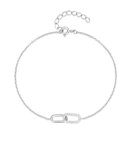 925er Silber Infinity Pave Bracelet silber/gold