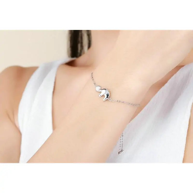 925er Silber Elephant Bracelet