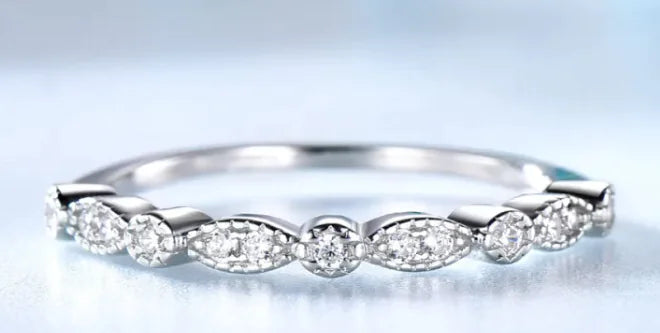925er Silber Diamond Fashion Ring silber/rose