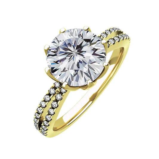 Classic Moissanite Ring 1,0ct 18 Karat