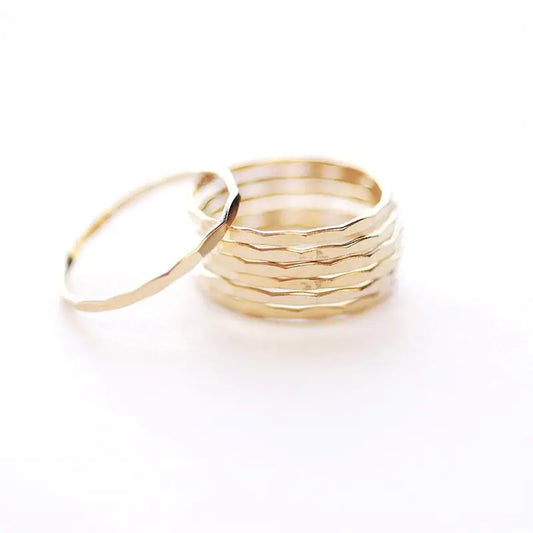 Gold Filled Dapped Stacking Ring
