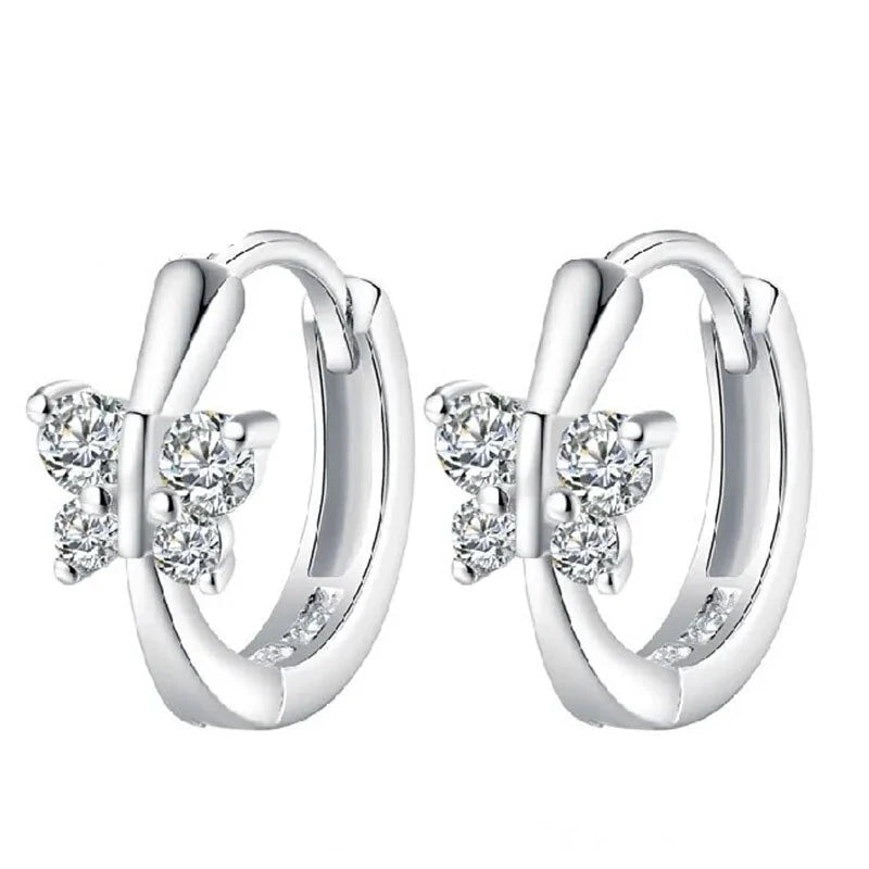 925 silver butterfly earrings