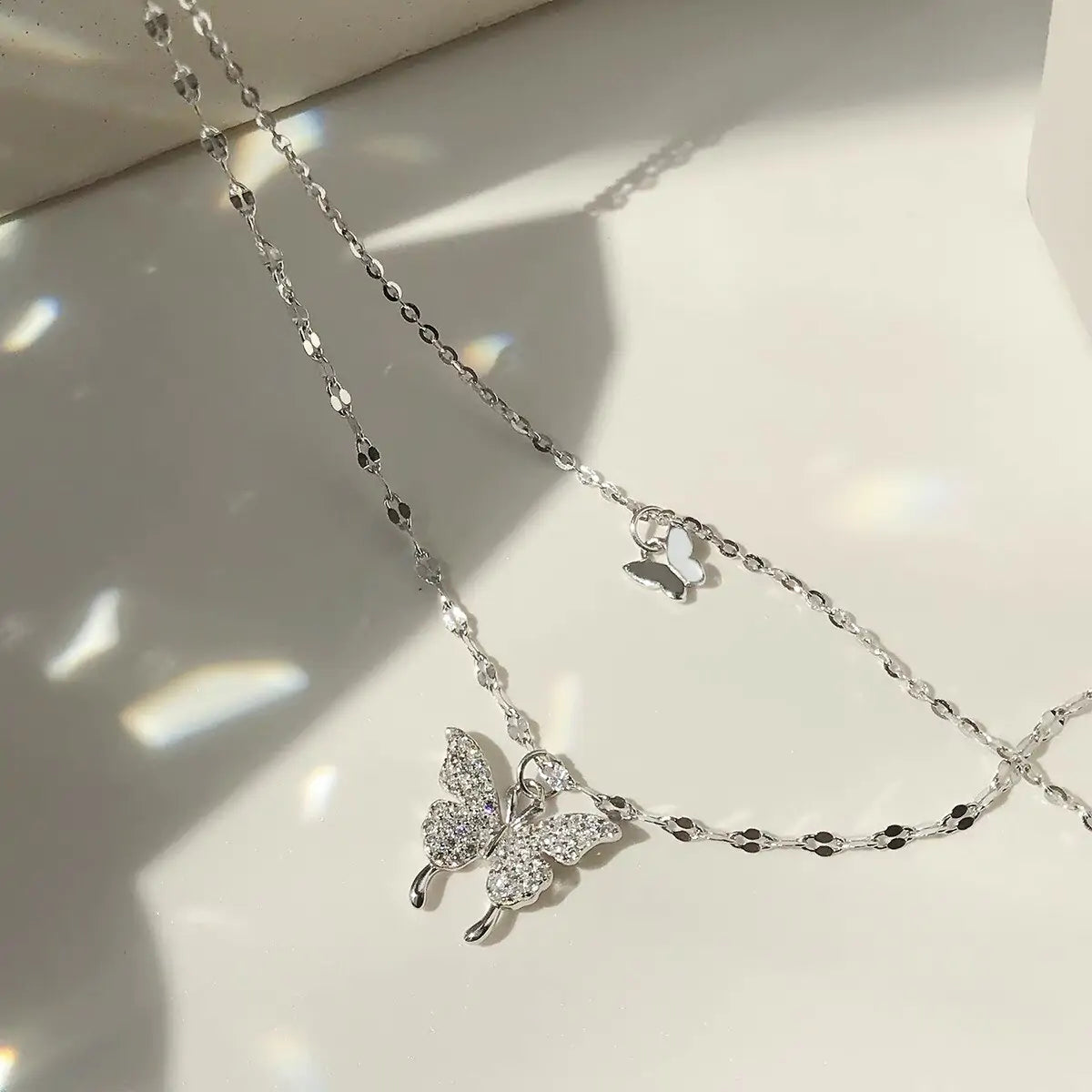 925er Silber Butterfly Necklace