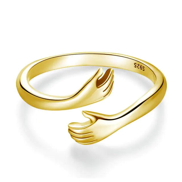 925 silver Embrace ring gold/silver/rose