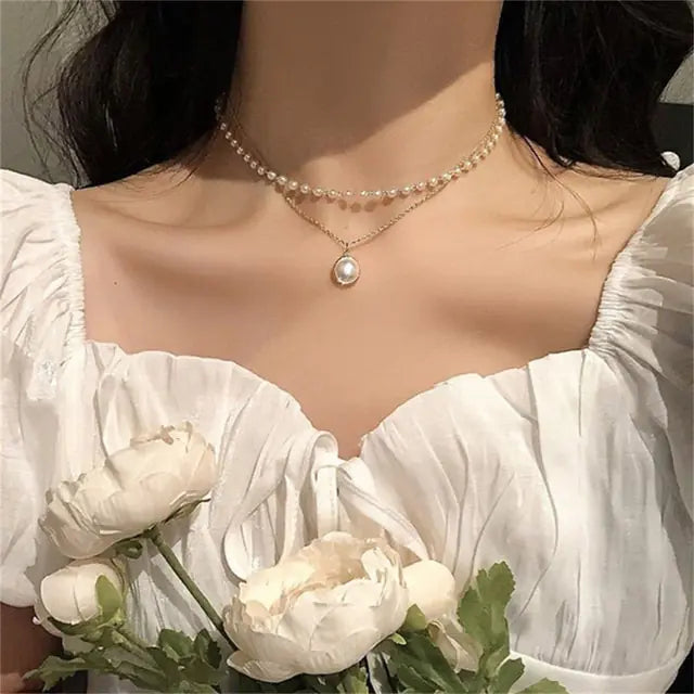 Choker Pearl Necklace (verschiedene Designs)