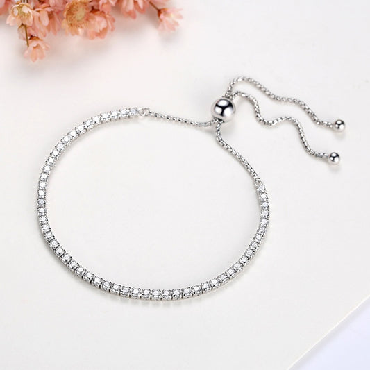 Zirkonia Bracelet gold/silber/rose 27cm