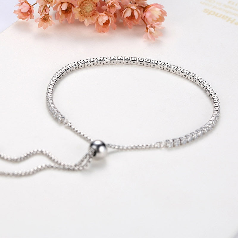 Zirkonia Bracelet gold/silber/rose 27cm