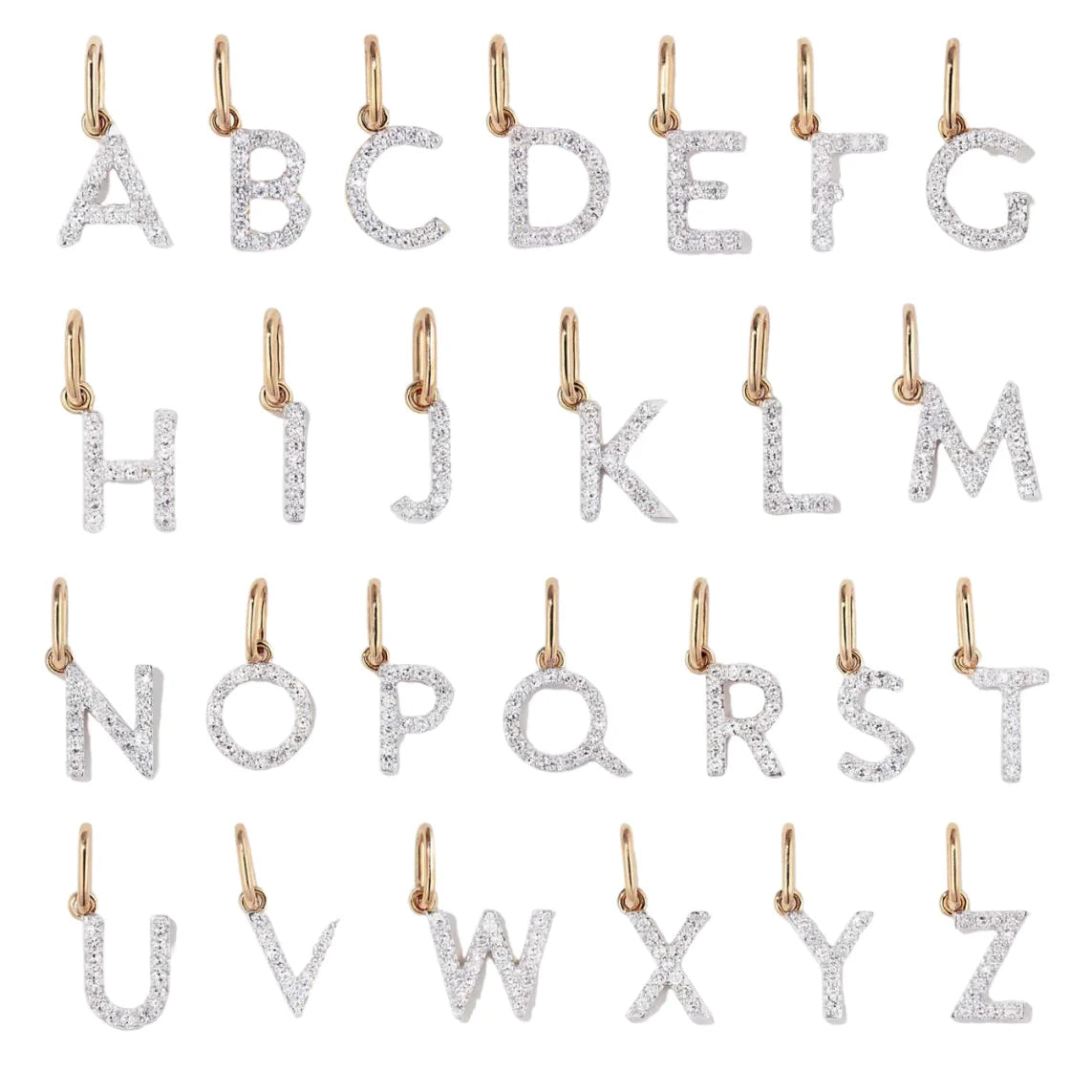 Initial Crystal Necklace A-Z