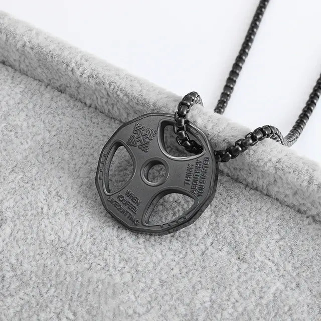 Stainless Steel Weight Plate Necklace gold/silber/schwarz