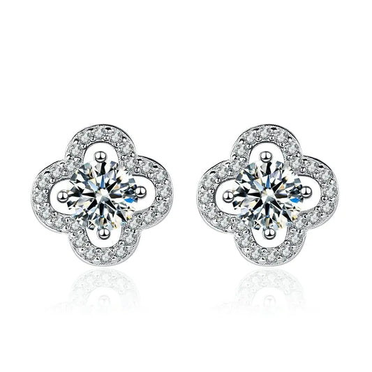 925 Silver Moissanite Stud Earrings