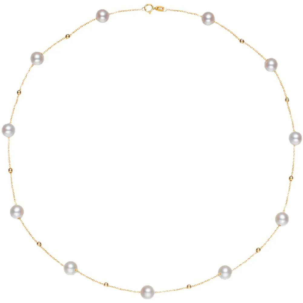 Elegant Pearl Necklace gold/silber