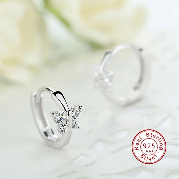 925 silver butterfly earrings