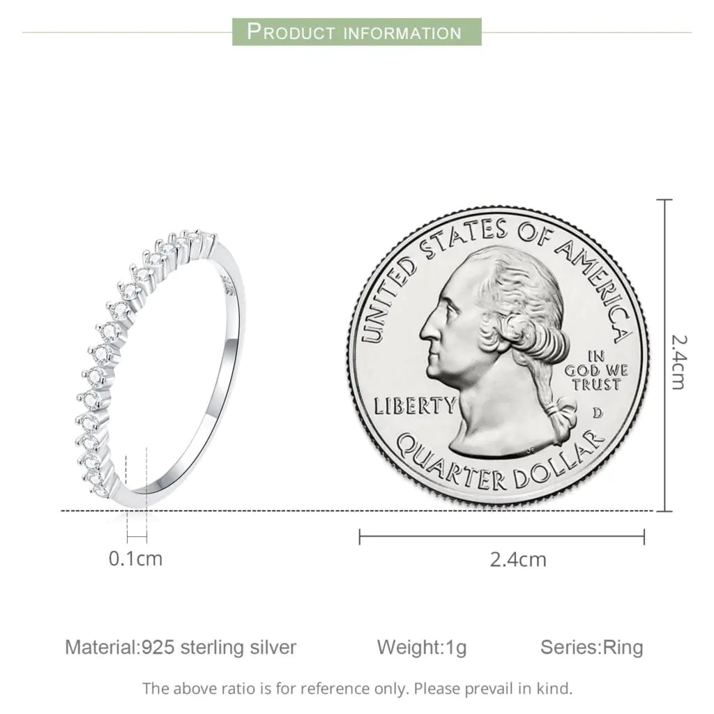 925 Silver Shining Zircon Luxury Ring