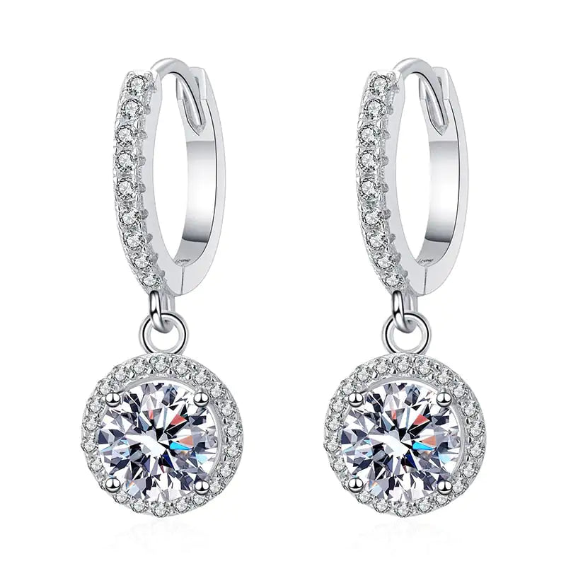 925 Silver Moissanite Earrings