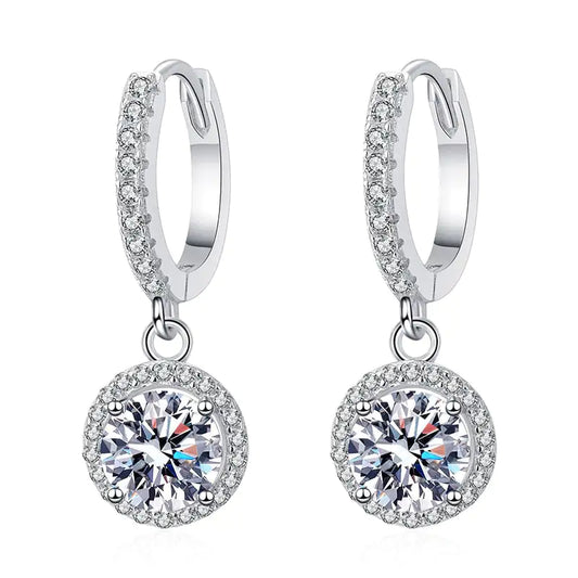 925 Silver Moissanite Earrings