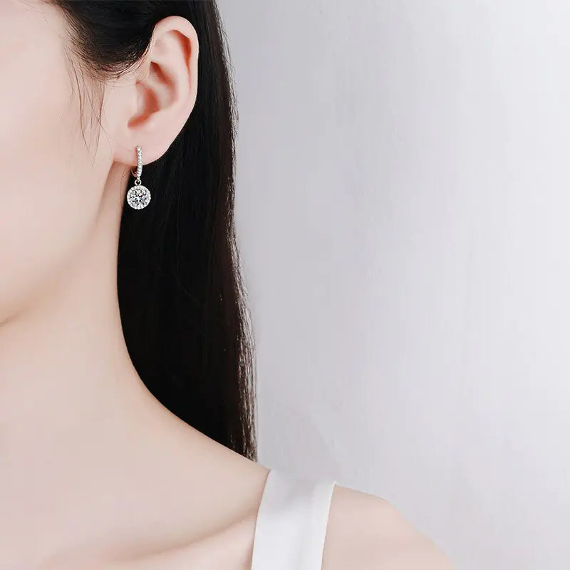 925 Silver Moissanite Earrings