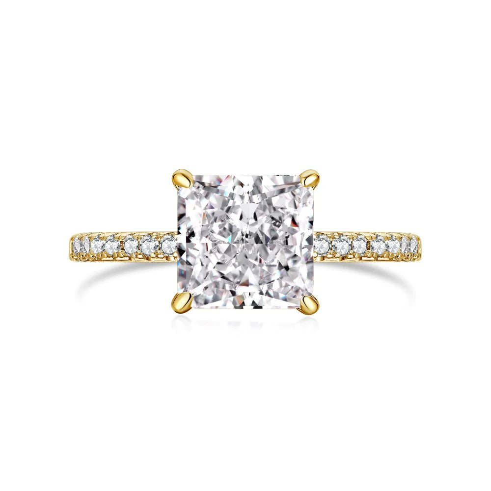 925er Silber Ice Flower Zircon Ring