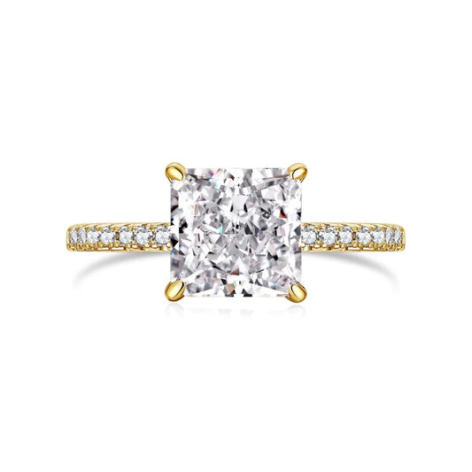 925er Silber Ice Flower Zircon Ring