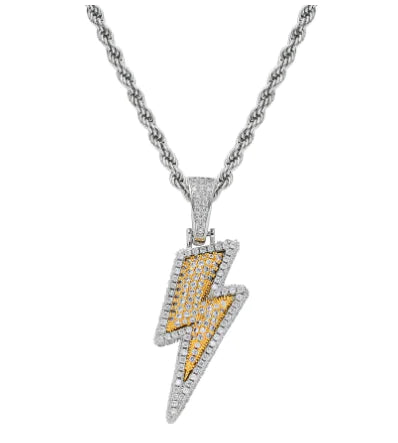 Crystal Flash Necklace gold/silber