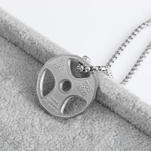 Stainless Steel Weight Plate Necklace gold/silber/schwarz