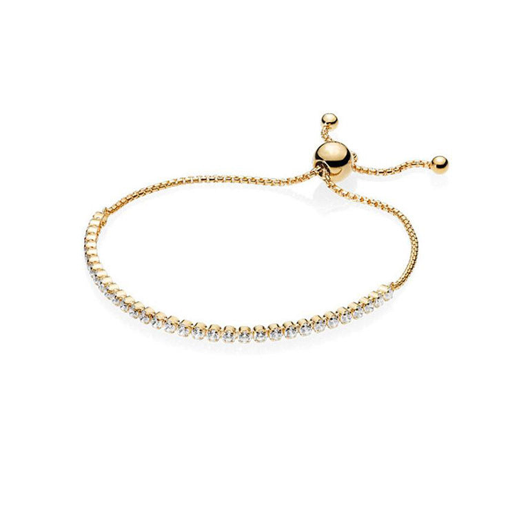 Zirkonia Bracelet gold/silber/rose 27cm