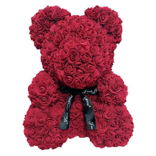Flower Rose Teddybär 40cm mit Box (verschiedene Farben)