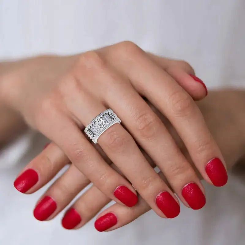 Handmade Diamond Ring silber/gold/rose