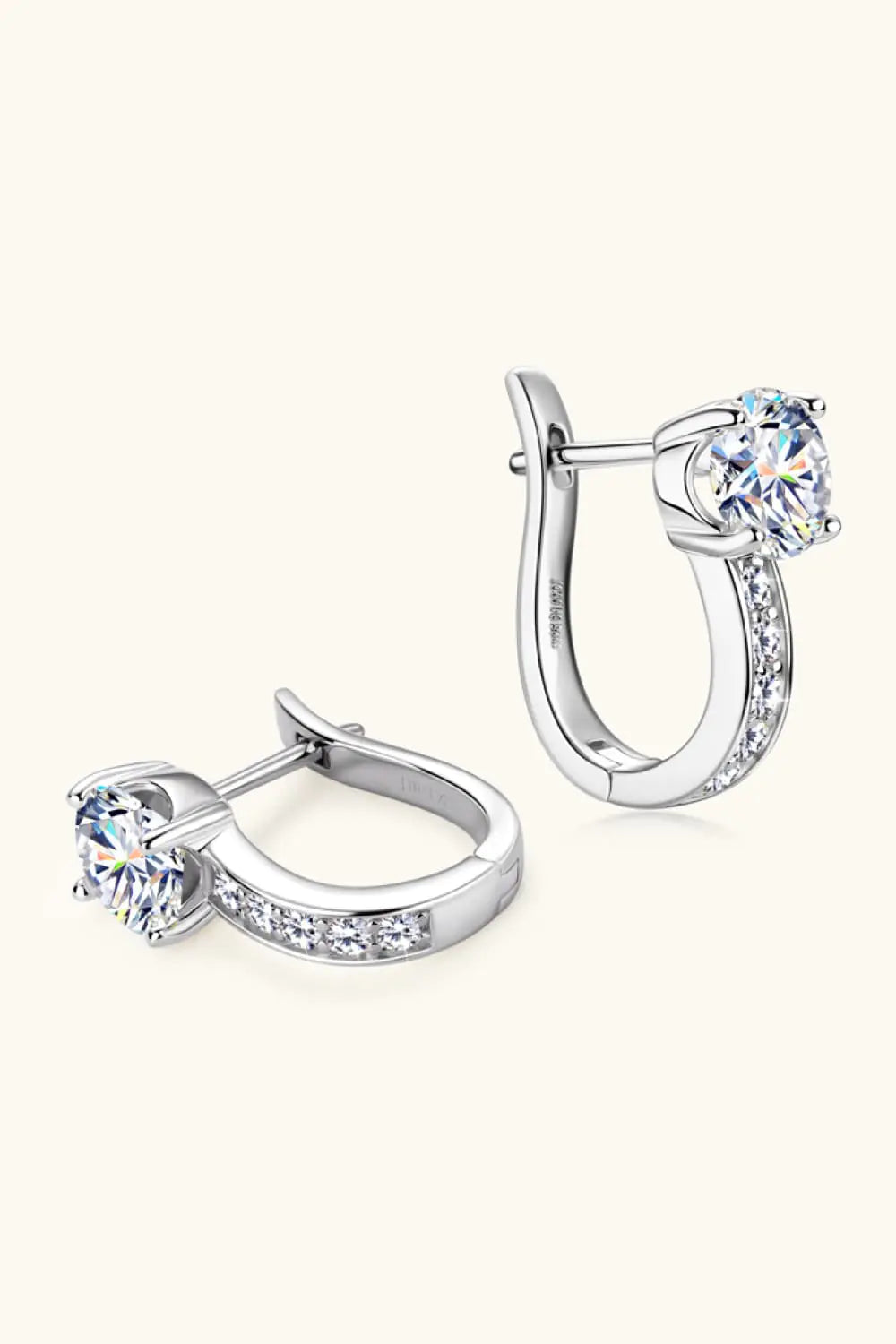 925 Silver 2 CT Moissanite Earrings