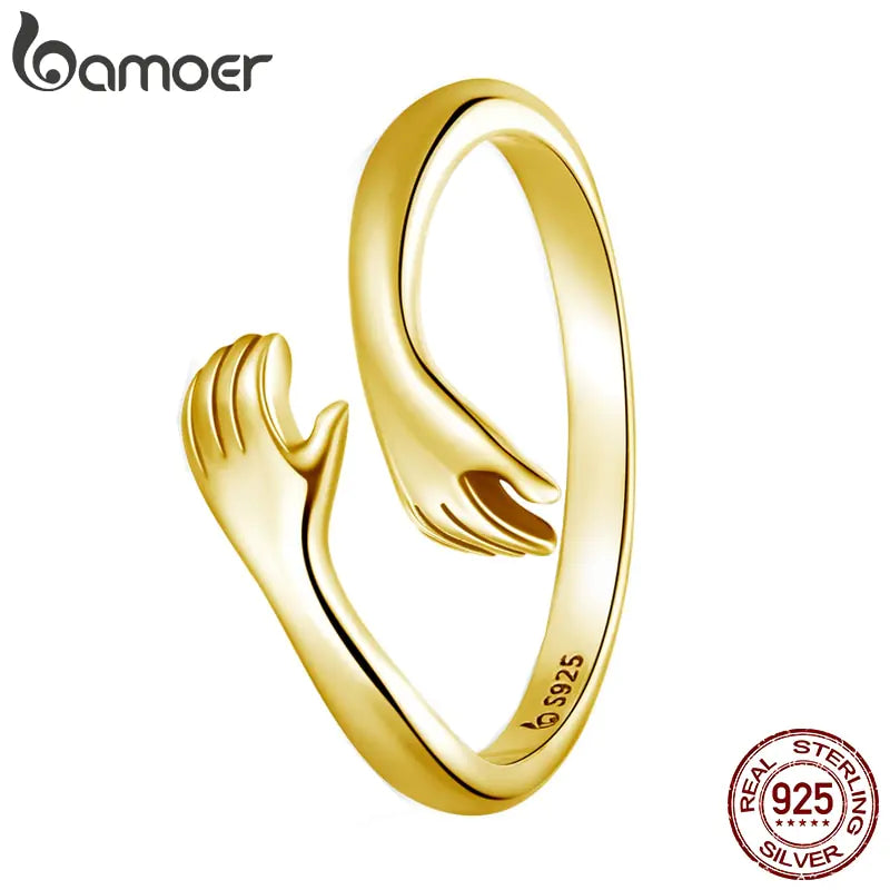 925 silver Embrace ring gold/silver/rose