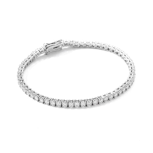 925er Silber Moissanite Bracelet silber/gold/rose