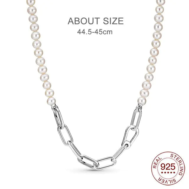 925 Silver Pearl Necklace