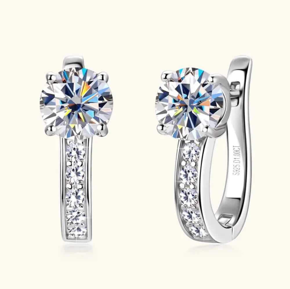 925 Silver 2 CT Moissanite Earrings