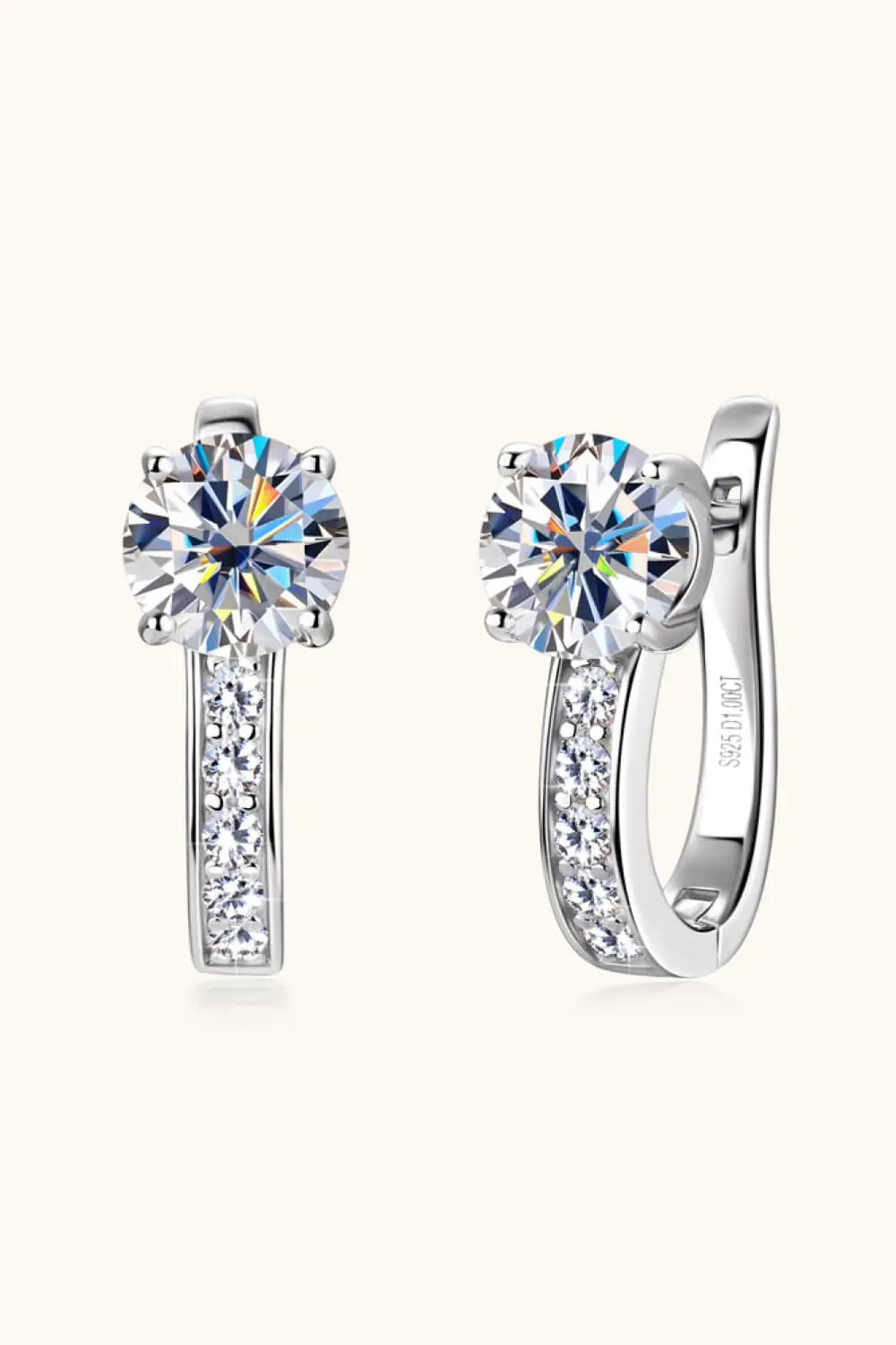 925 Silver 2 CT Moissanite Earrings
