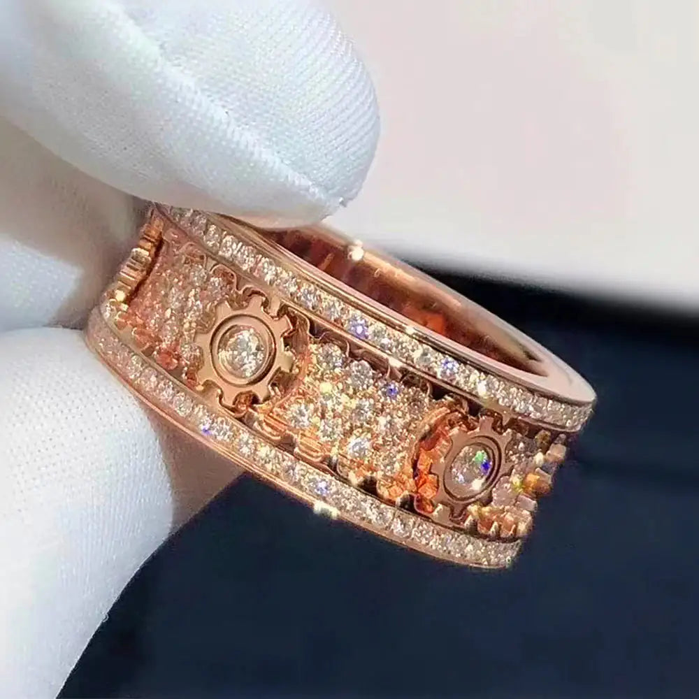 Handmade Diamond Ring silber/gold/rose