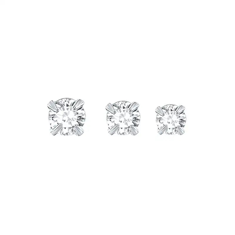 925 silver crystal stud earrings silver/gold
