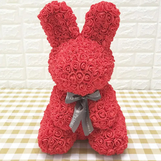 Flower Rose Bunny 40cm ohne Box (verschiedene Farben)