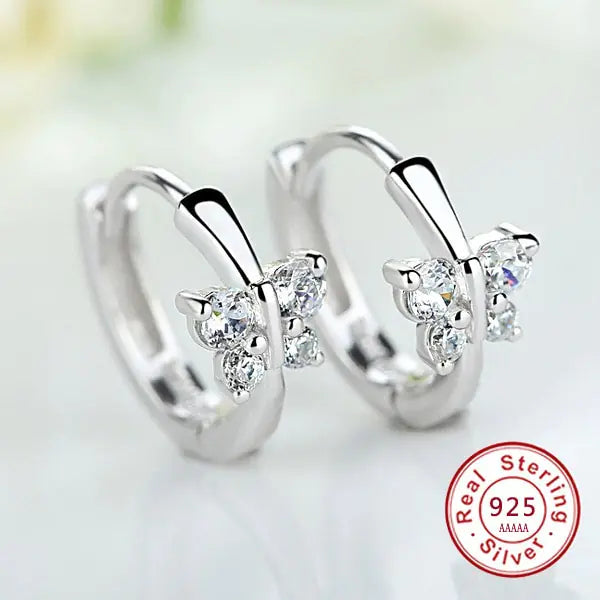 925 silver butterfly earrings