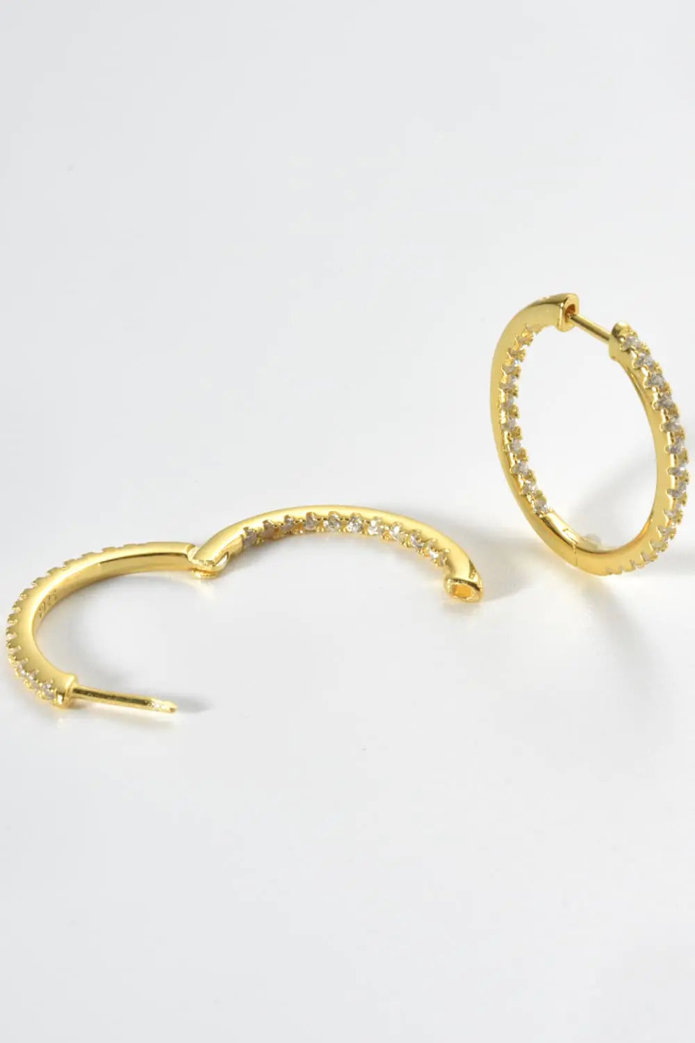 925 silver huggie earrings gold/silver