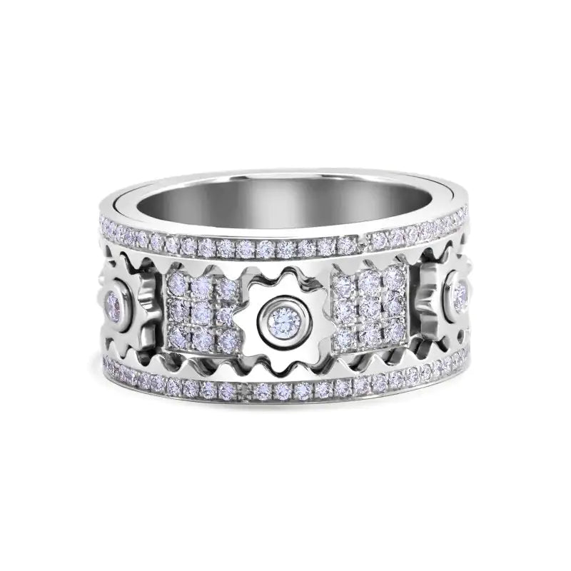 Handmade Diamond Ring silber/gold/rose