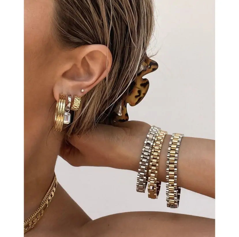 Gold Plated Bracelet silber/gold 16,5/18/21cm
