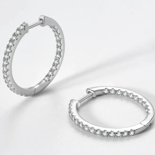 925 silver huggie earrings gold/silver