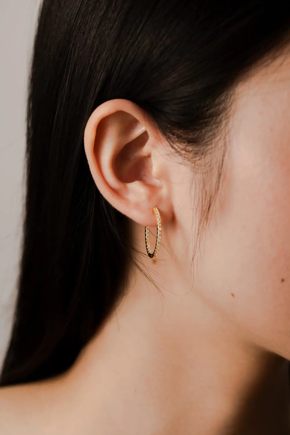 925 silver huggie earrings gold/silver